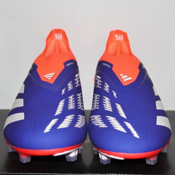 Adidas Predator Elite Laceless LL FG Soccer Cleats Mens 12.5 Blue White - Picture 4 of 8